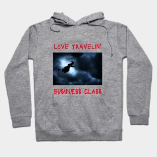 WITCH ON BROOM LOVES TRAVELING - Happy Halloween | Halloween Costume | Funny Halloween Hoodie